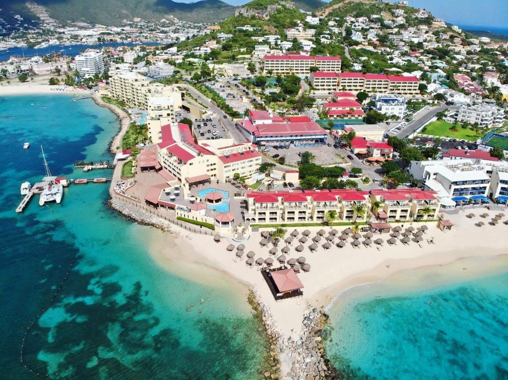 Aerial view of Simpson Bay Resort and Marina in St. Maarten